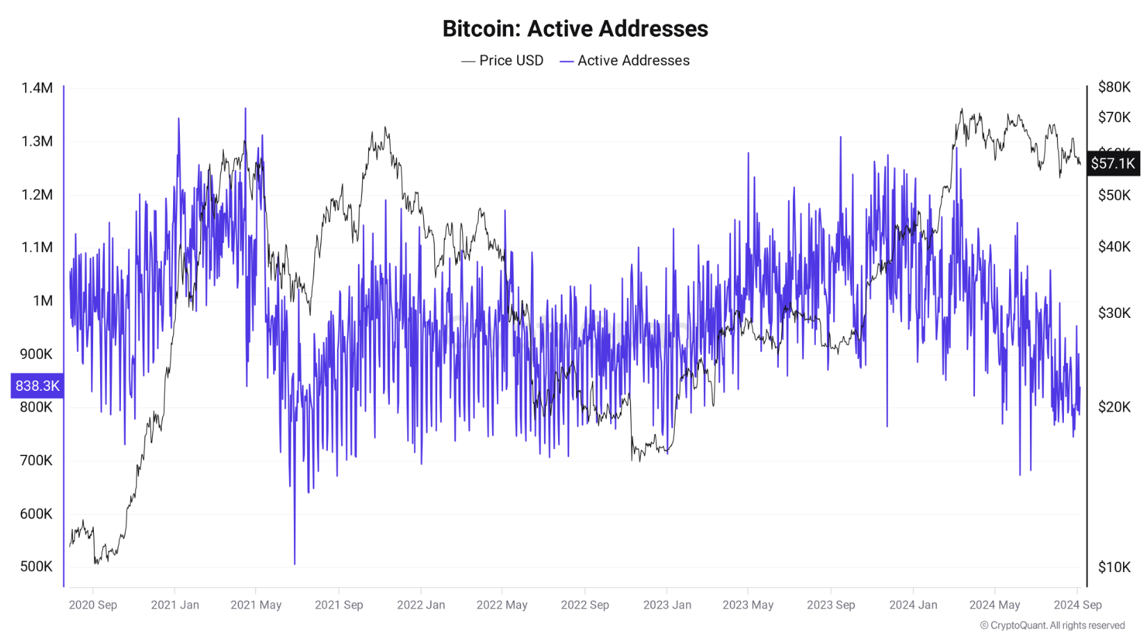 Bitcoin Transaction Rate Drops by 30% as Trades Await Major Price Breakout 