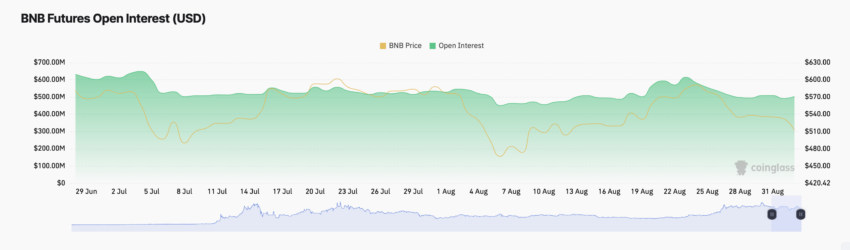 Binance Coin Futures Open Interest. Source: Coinglass