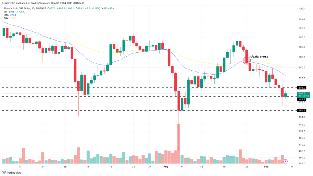 BNB Daily Analysis. Source: TradingView