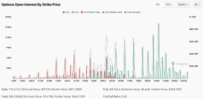 Bitcoin Puts and Calls Orders. Source: Coinglass