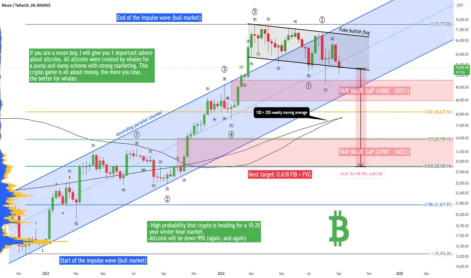 Bitcoin - 50% crash, huge bear market starting | Source: TradingView