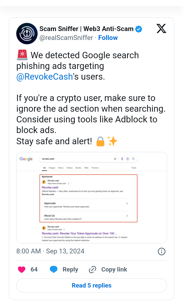 Google Ads Scam Mimics Revoke Cash Crypto Recovering Service, Steals Funds