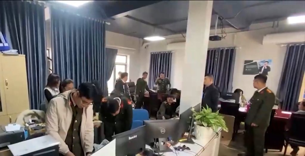 Hanoi city police department raided Million Smiles headquarters. Source: VTV