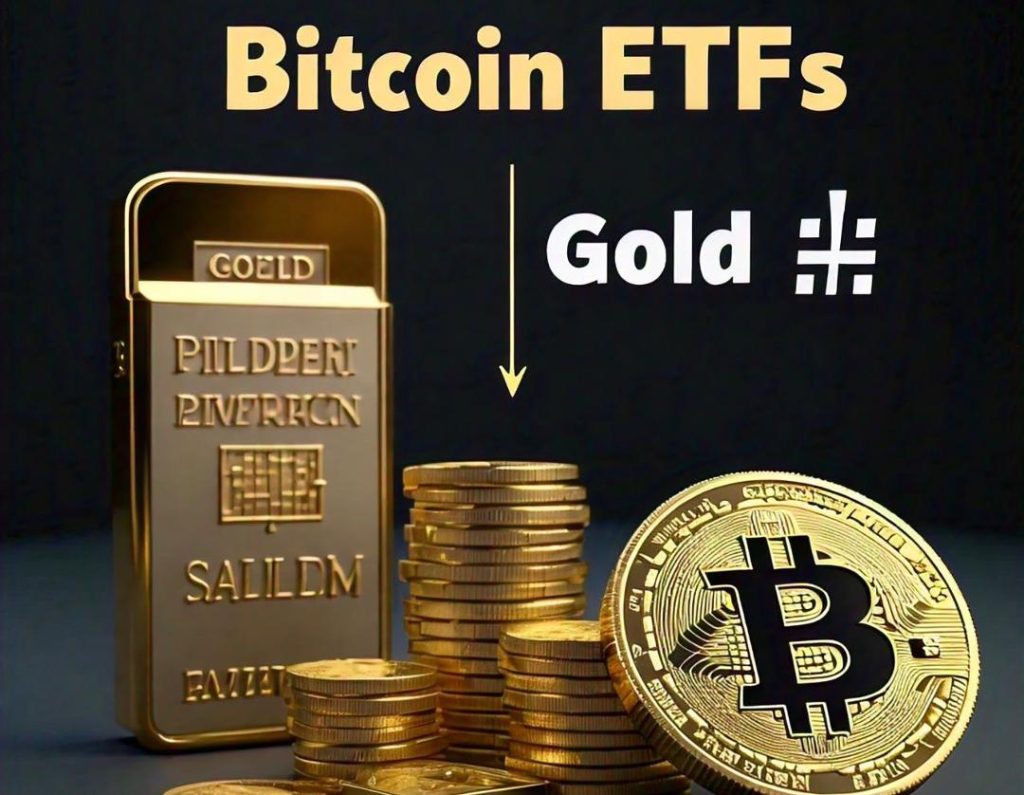 Bitcoin ETFs vs Gold as Spot ETFs Surge with $129 Billion AUM, Reshaping Markets