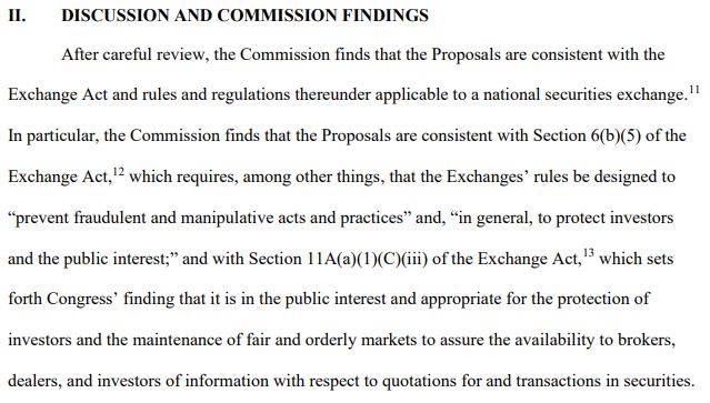 The SEC has given approval for Hashdex and Franklin Templeton to list and trade shares of their crypto index ETFs. Source: SEC