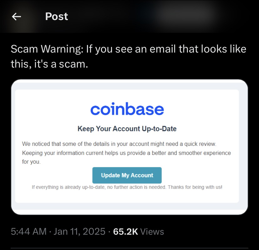 Ripple CTO Scam Warning by David Schwartz exposes a dangerous Coinbase impersonator scam targeting crypto users | Source: x/DavidSchwartz