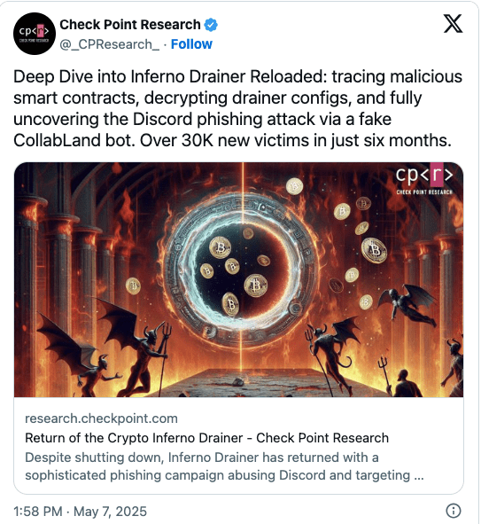 inferno malware: inferno drainer malware