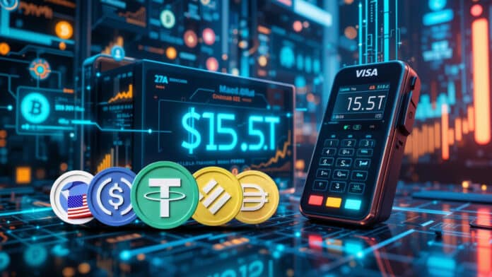 Stablecoins Beat Visa Global Transaction Volume with Nearly $1 Trillion
