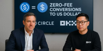 Circle and OKX launch zero-fee USDC conversions to US dollar in bid to boost crypto liquidity