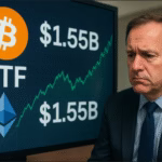 Bitcoin and Ether ETFs smash $1.55B as skeptics warn of bubble risks