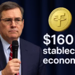 USDT market cap hits $160B as stablecoin economy surges to $257B in one week