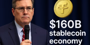USDT market cap hits $160B as stablecoin economy surges to $257B in one week