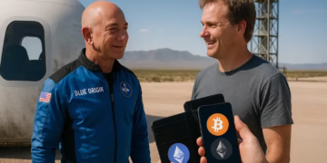 Jeff Bezos’ Blue Origin crypto payments open spaceflight bookings in Bitcoin, Ethereum, and Solana