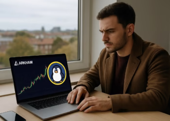 Arkham listing puts PENGU meme coin on breakout watch