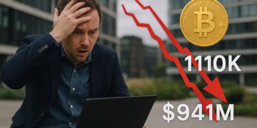 Bitcoin dips to $110k as $941M crypto liquidation rattle investors