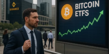 Bitcoin ETFs surge, closes $2B gap on Binance’s spot trading lead