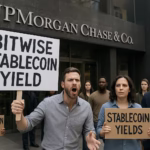 Bitwise Stablecoin Yield Sparks Clash with JPMorgan