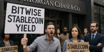 Bitwise Stablecoin Yield Sparks Clash with JPMorgan
