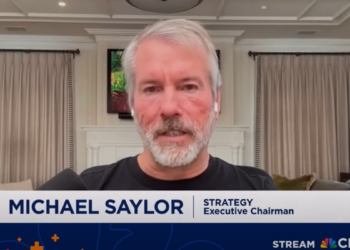 Strategy chair Michael Saylor said Bitcoin demand from ETFs and companies is surpassing daily miner supply, which could drive a year-end rally. Source: CNBC
