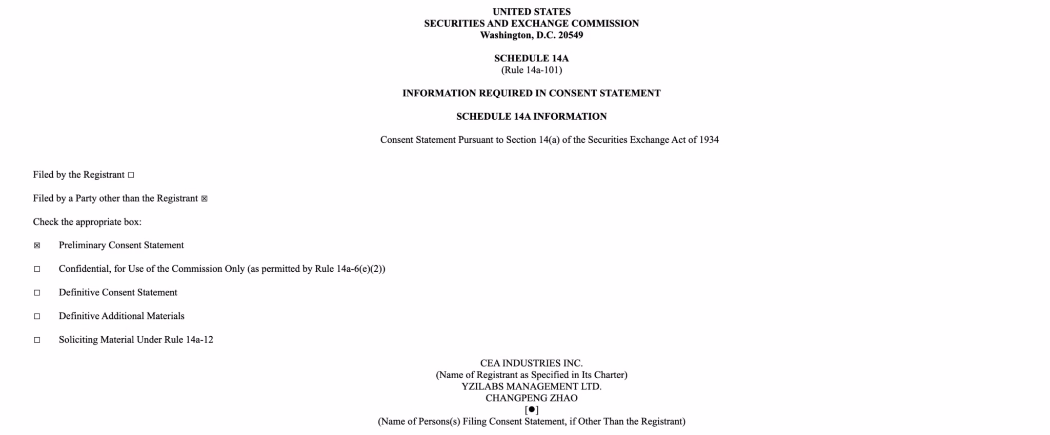 YZi Labs files to seize control of struggling BNB treasury firm CEA Industries