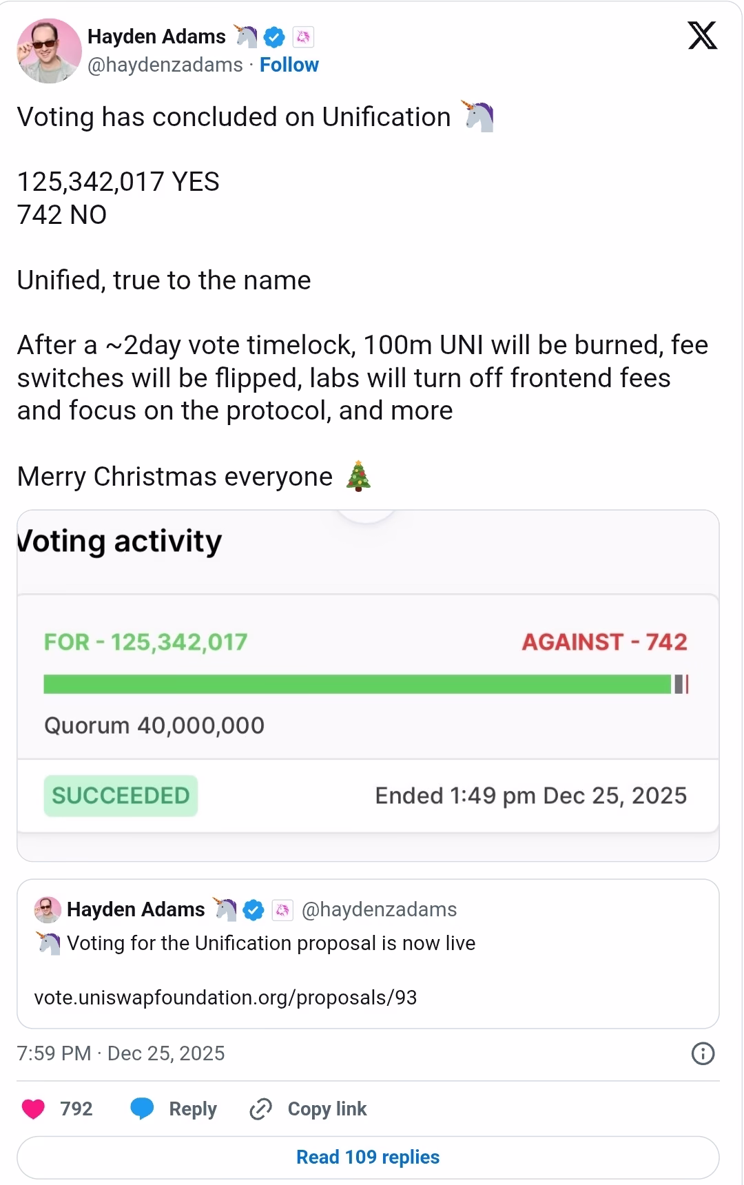 Uniswap UNIfication proposal ushers in deflationary turn for UNI