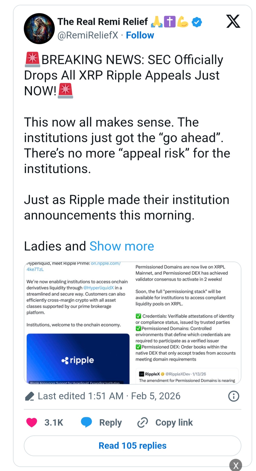 SEC ends XRP Ripple Appeals, clearing final path for institutions