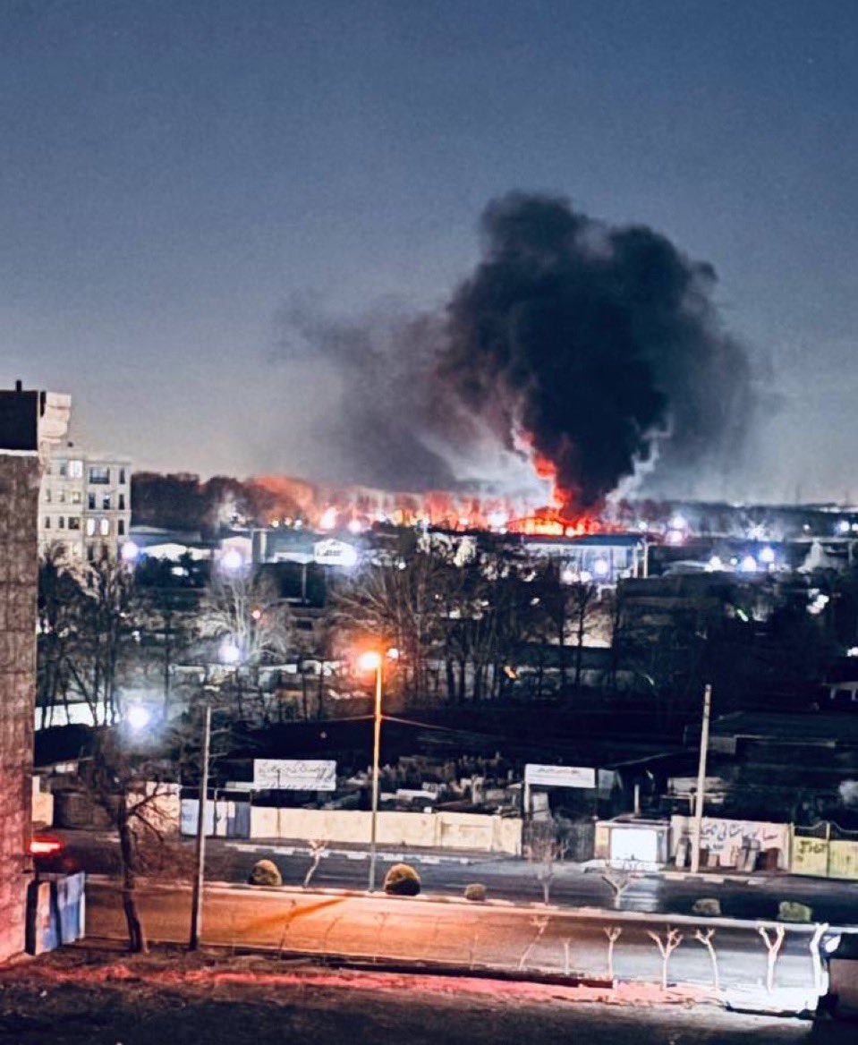 Smoke rises over Tehran as the Israeli Air Force begins a new wave of airstrikes on the Iranian capital, marking a significant escalation in regional hostilities.